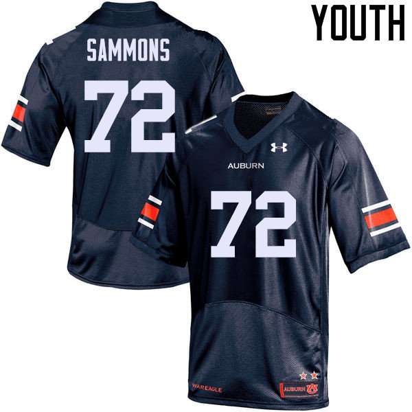 Youth Auburn Tigers #72 Prince Micheal Sammons College Football Jerseys Sale-Navy